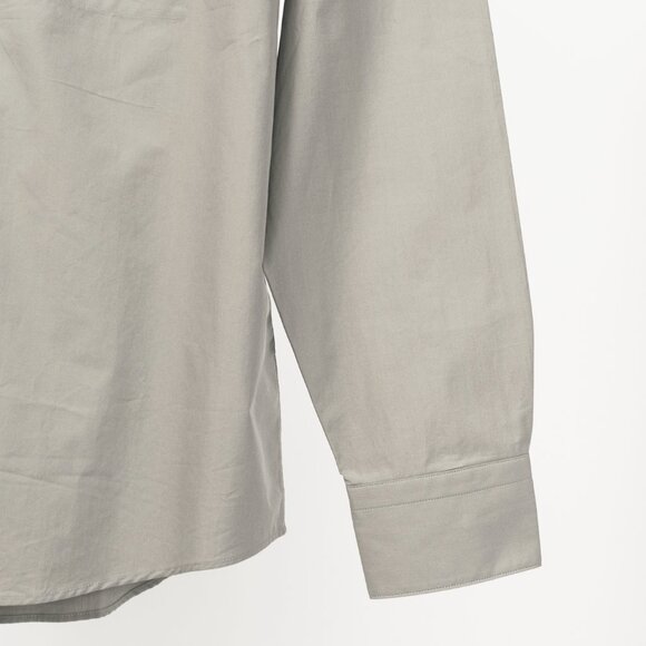 Hermes Light-Grey Cotton-Poplin Vertical-Pocket Shirt - Picture 5 of 10